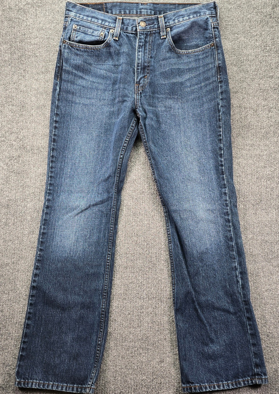 Levis 527 Slim Bootcut Jeans Mens 33x32 (33x31) Dark Indigo Blue Wash Denim
